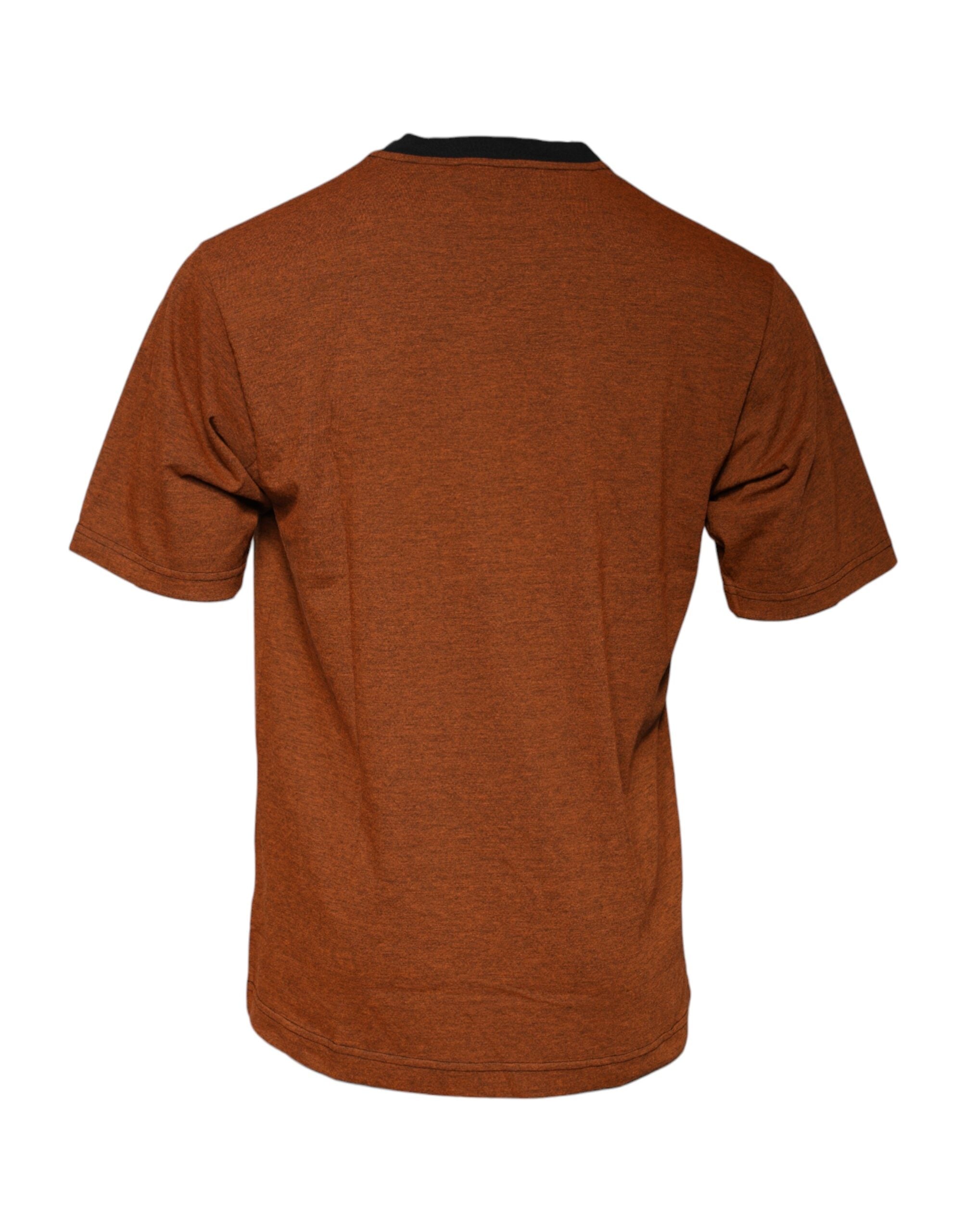 Brown DG Logo Polyester Crew Neck T-shirt - ventzia