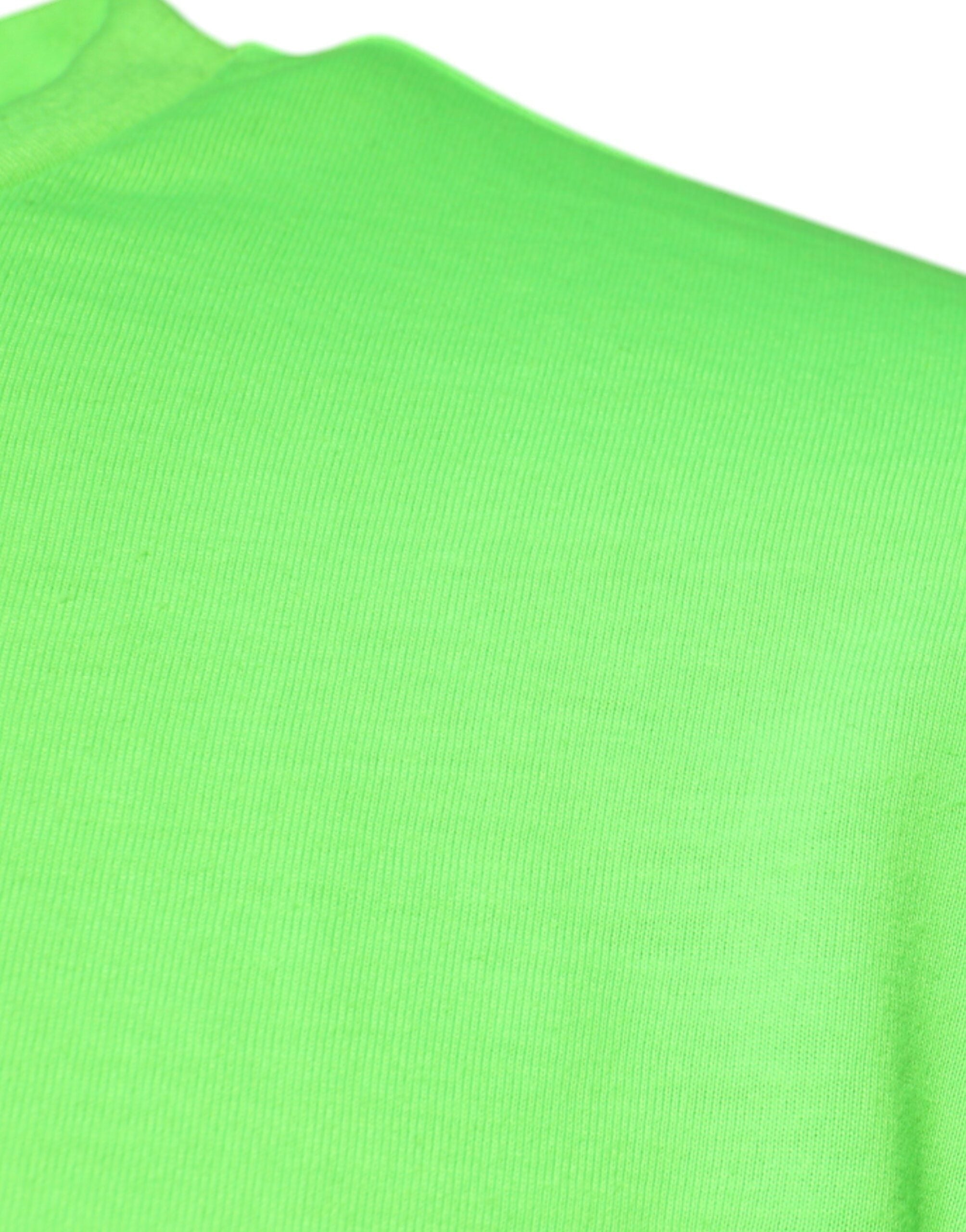 Green Logo Polyester Crew Neck T-shirt - ventzia