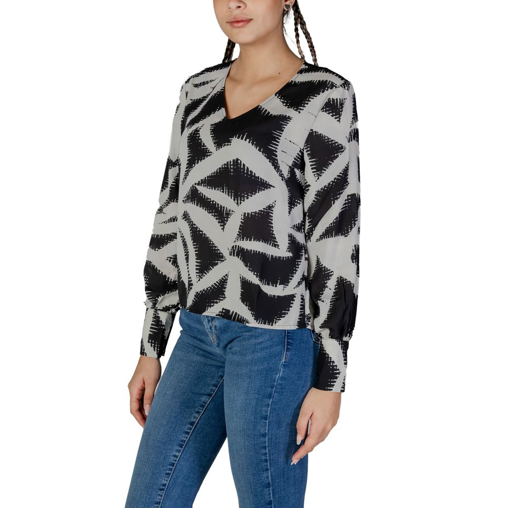 Black Recycled Polyester Blouse - ventzia