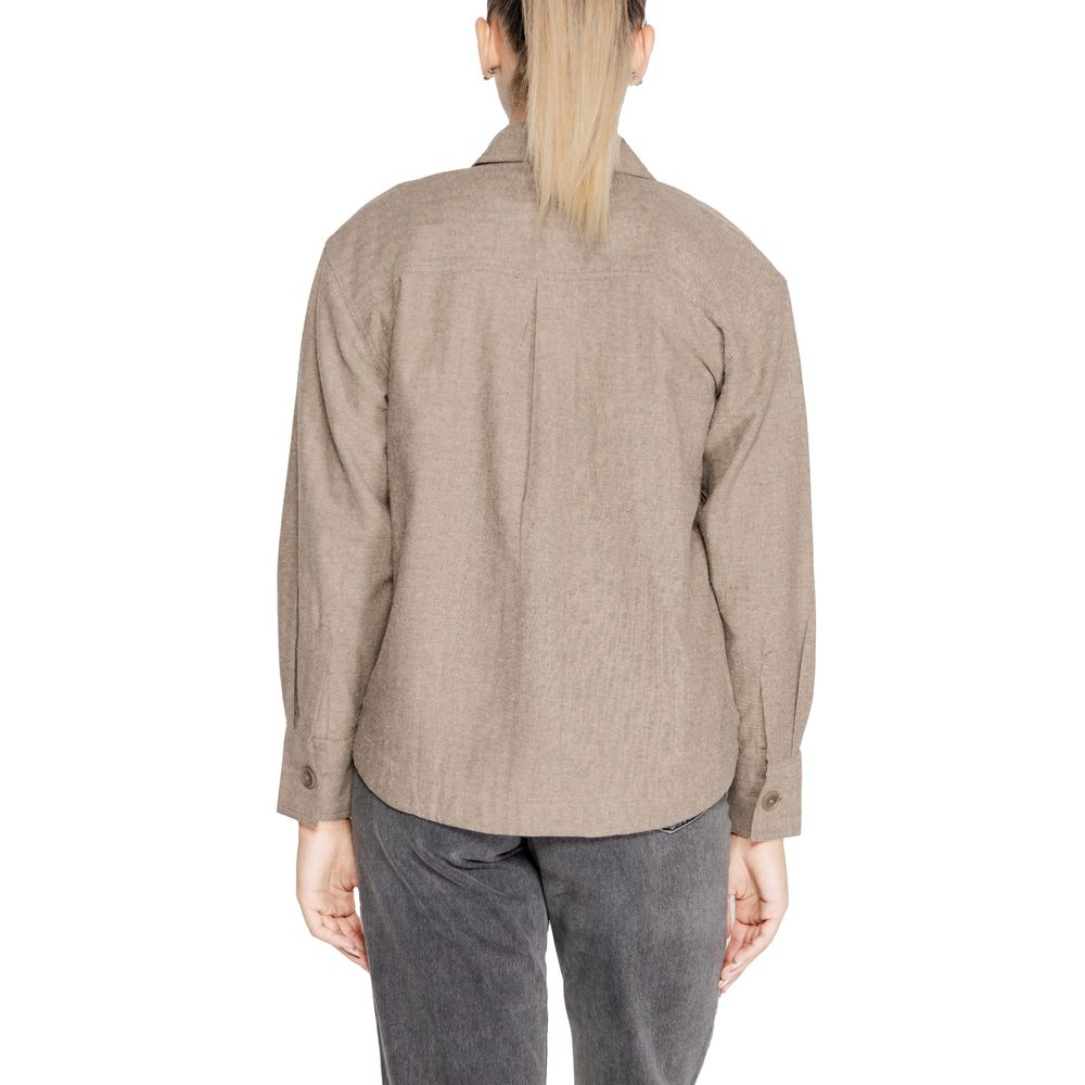 Beige Recycled Cotton Shirt - ventzia