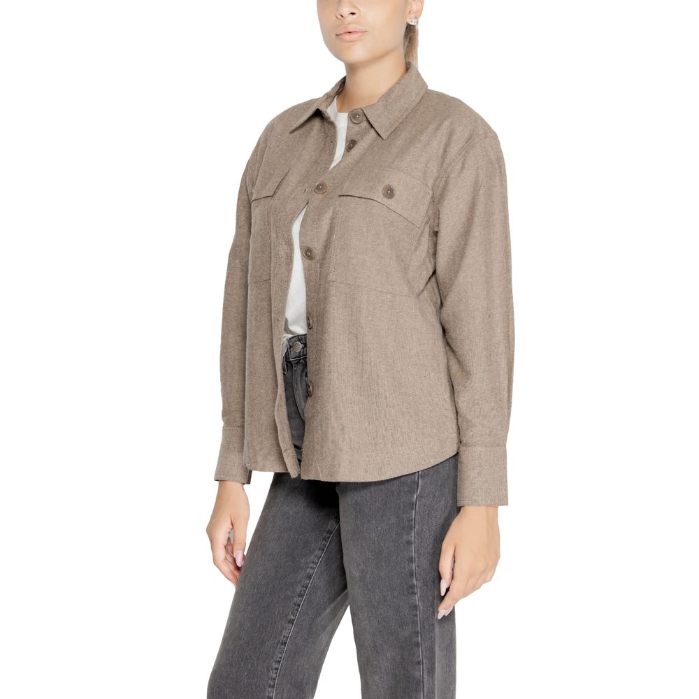 Beige Recycled Cotton Shirt - ventzia