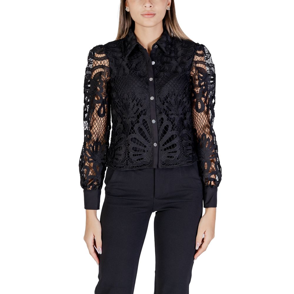 Black Polyester Shirt - ventzia