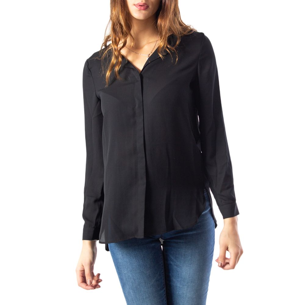 Black Polyester Shirt - ventzia