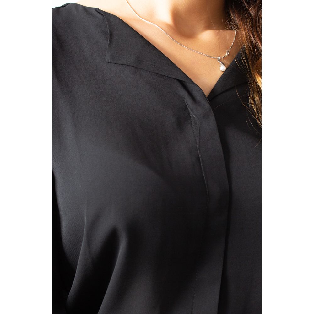Black Polyester Shirt - ventzia