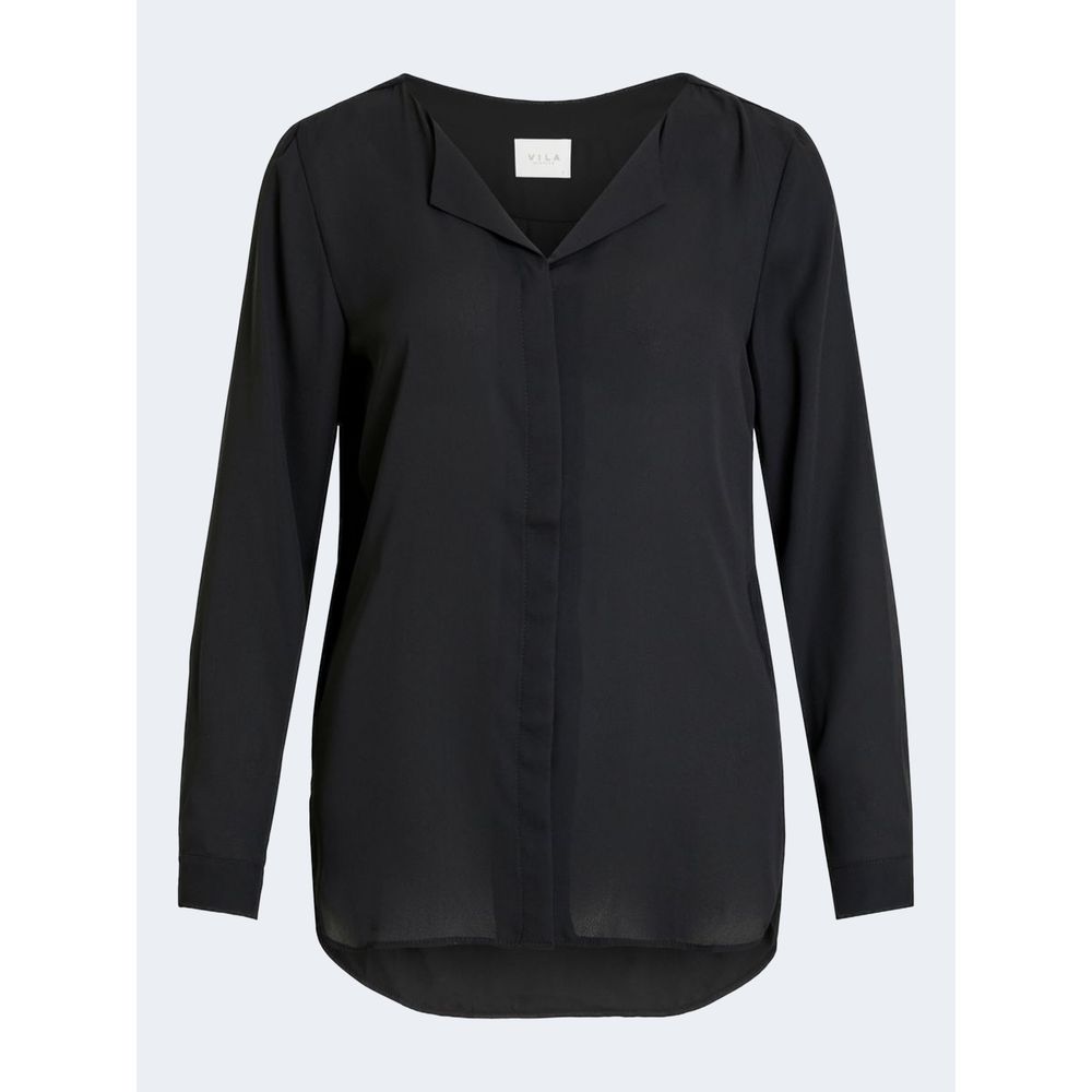 Black Polyester Shirt - ventzia