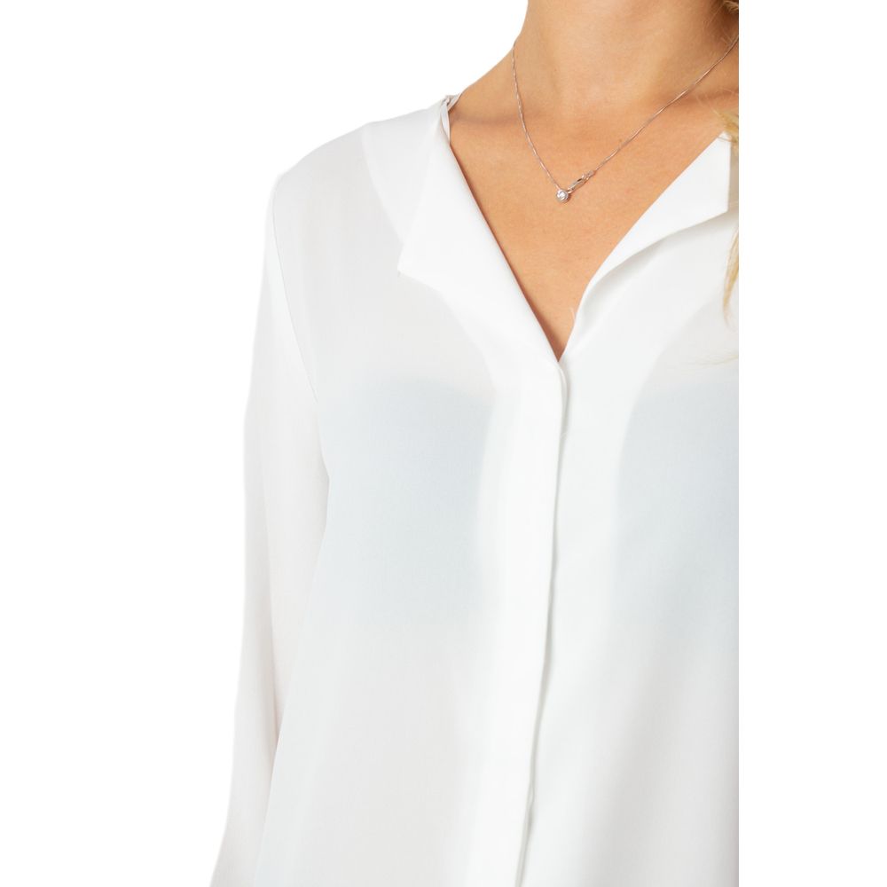 Cream Polyester Shirt - ventzia