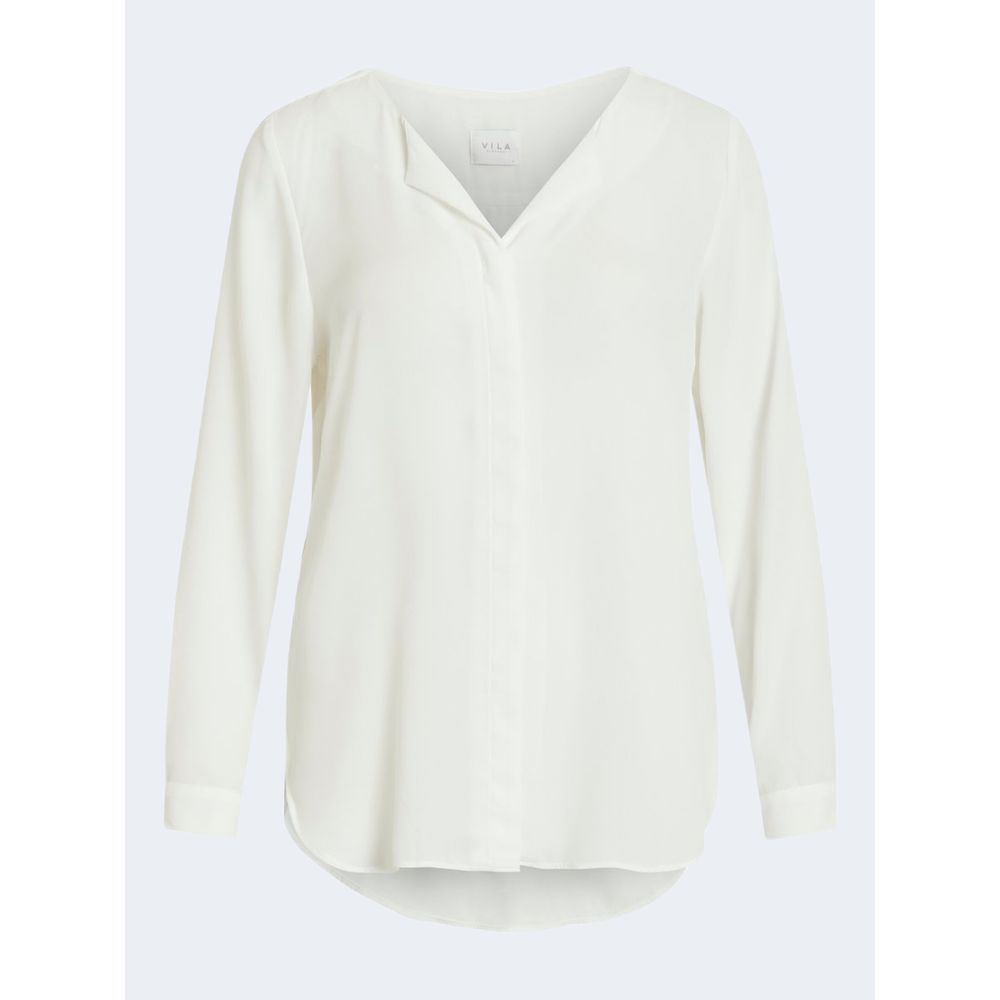 Cream Polyester Shirt - ventzia