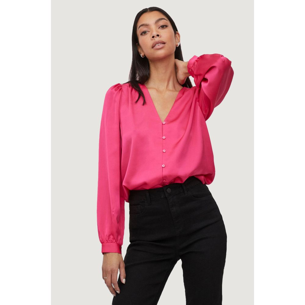 Pink Polyester Blouse - ventzia