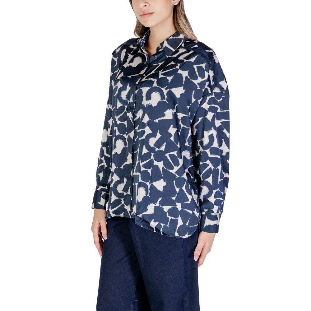 Blue Polyester Shirt - ventzia