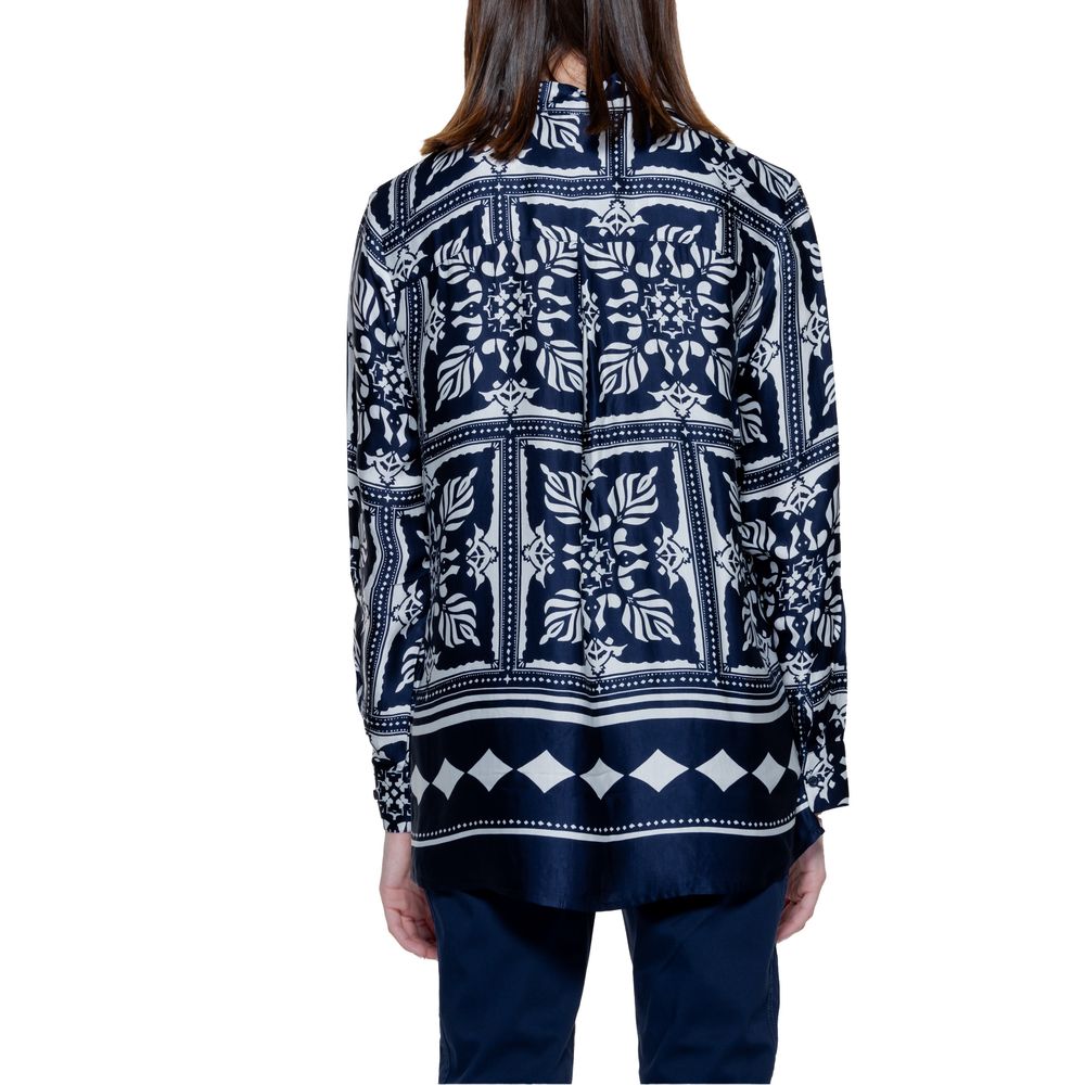 Blue Viscose Blouse - ventzia