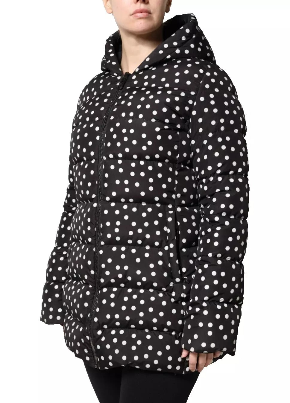 Black Polyester Hooded Reversible Jacket - ventzia