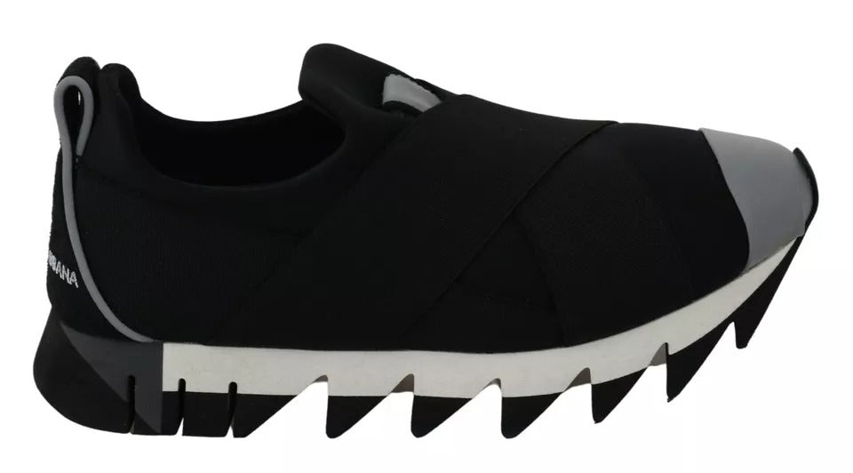 Black Shark Neoprene Stretch Sneakers Shoes - ventzia