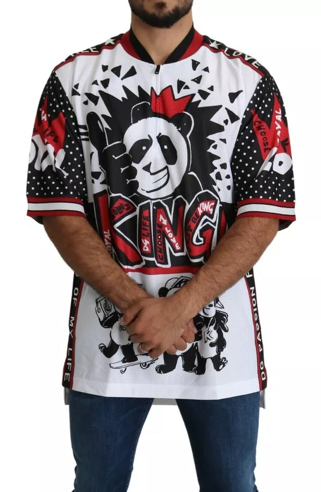 White King Panda Polyester T-shirt Top - ventzia