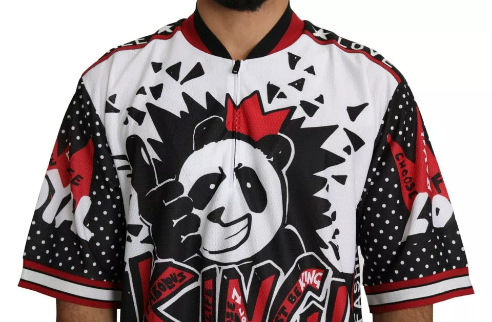 White King Panda Polyester T-shirt Top - ventzia