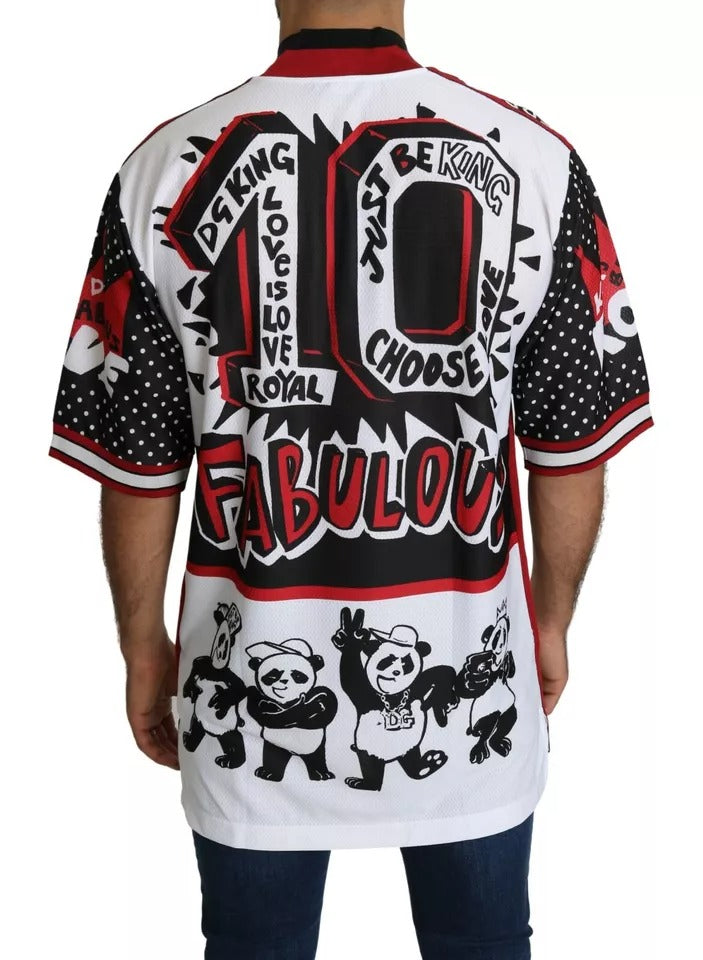 White King Panda Polyester T-shirt Top - ventzia