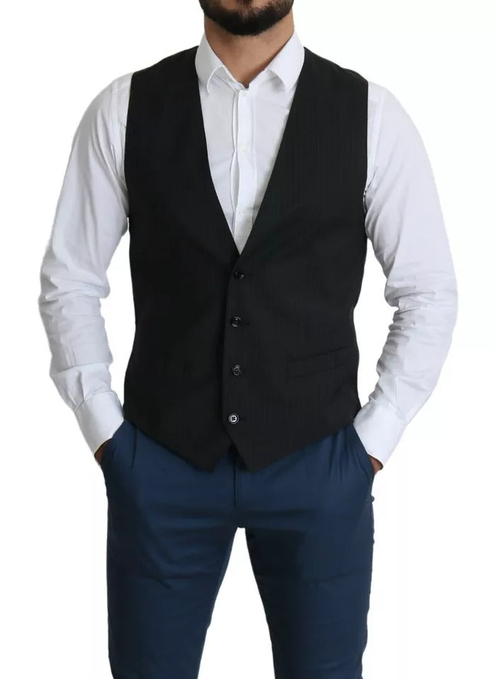 Black Men Formal STAFF Dress Waistcoat Vest - ventzia