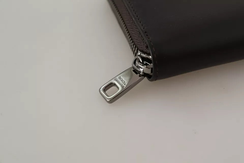 Brown Exotic Leather Zip Around Continental Clutch Wallet - ventzia