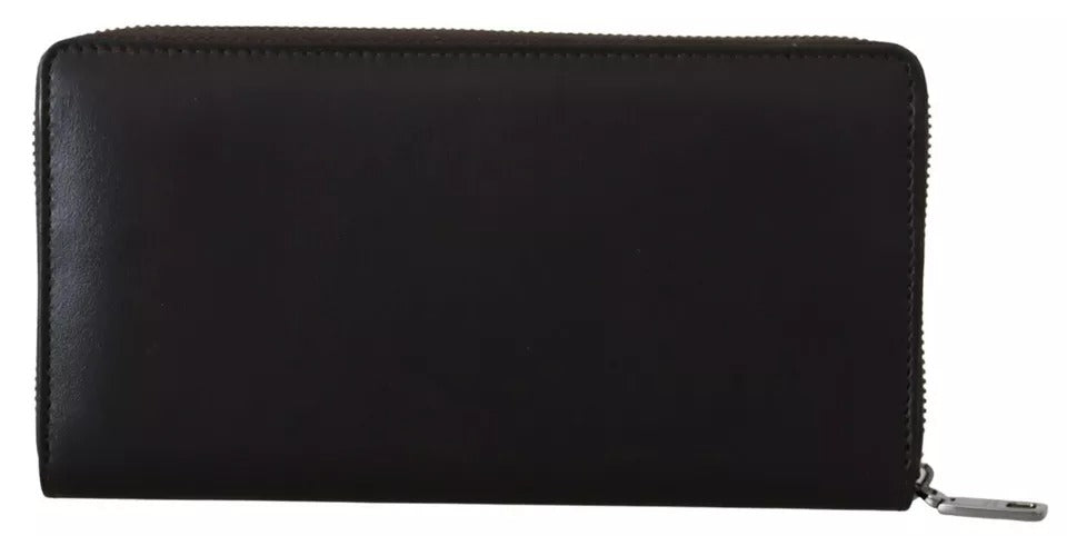 Brown Exotic Leather Zip Around Continental Clutch Wallet - ventzia