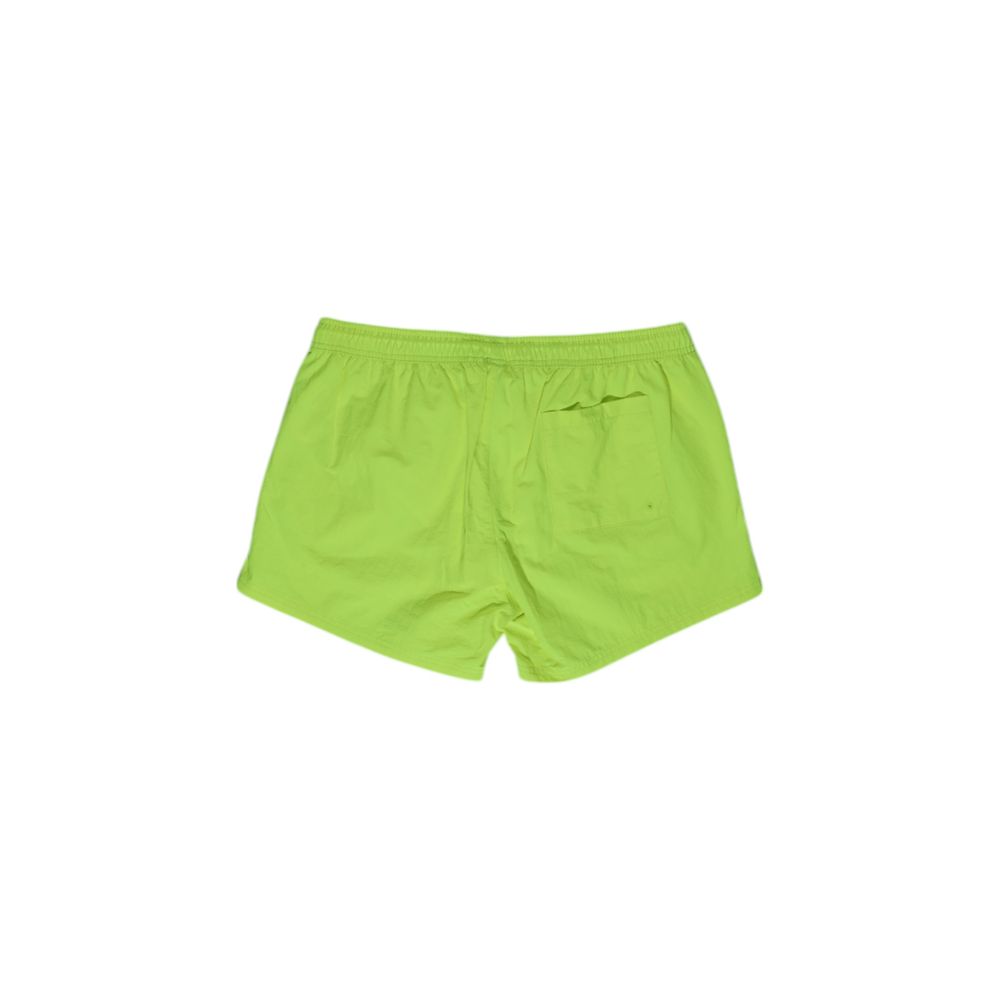 Yellow Polyester Swim Short
