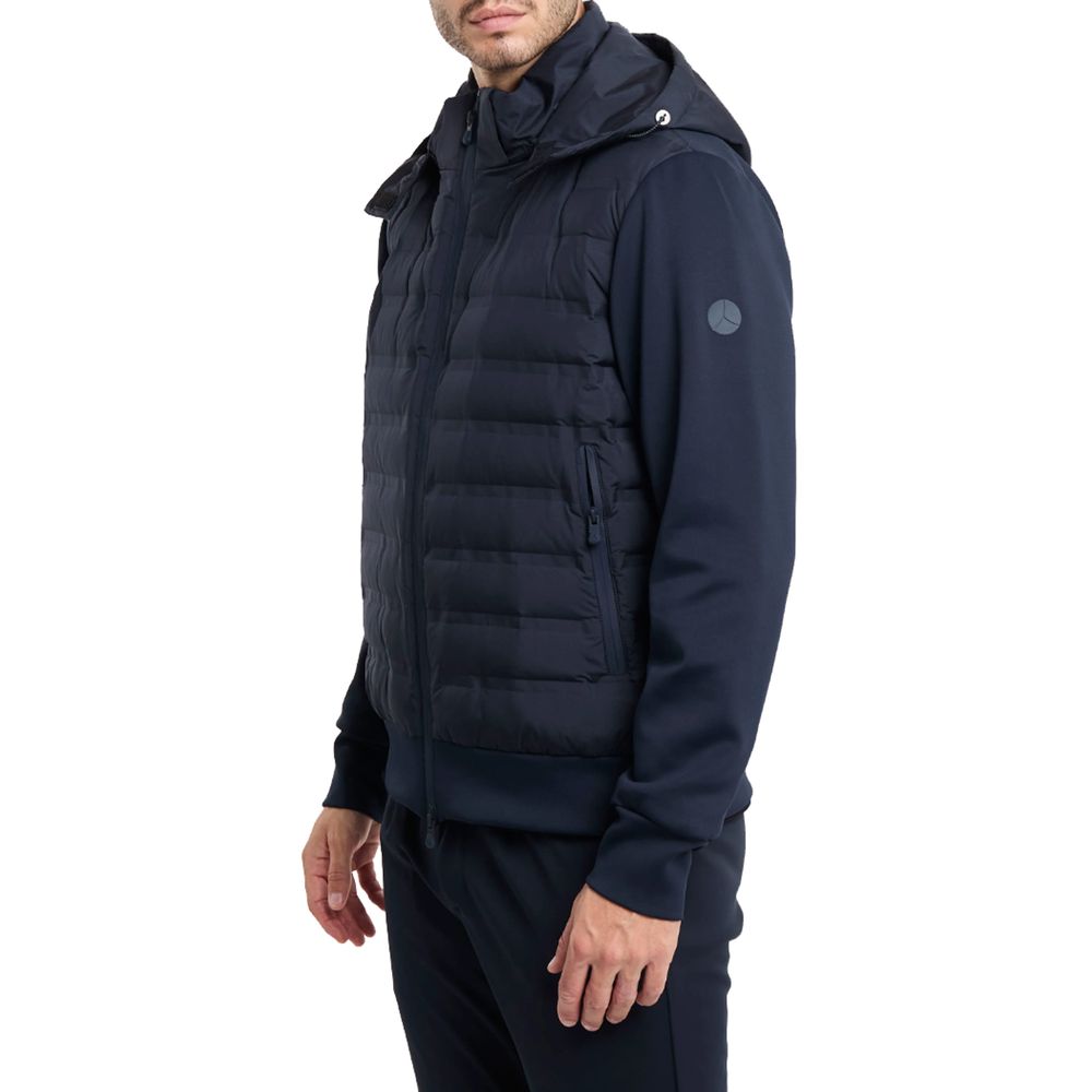 Blue Polyester Jacket - ventzia