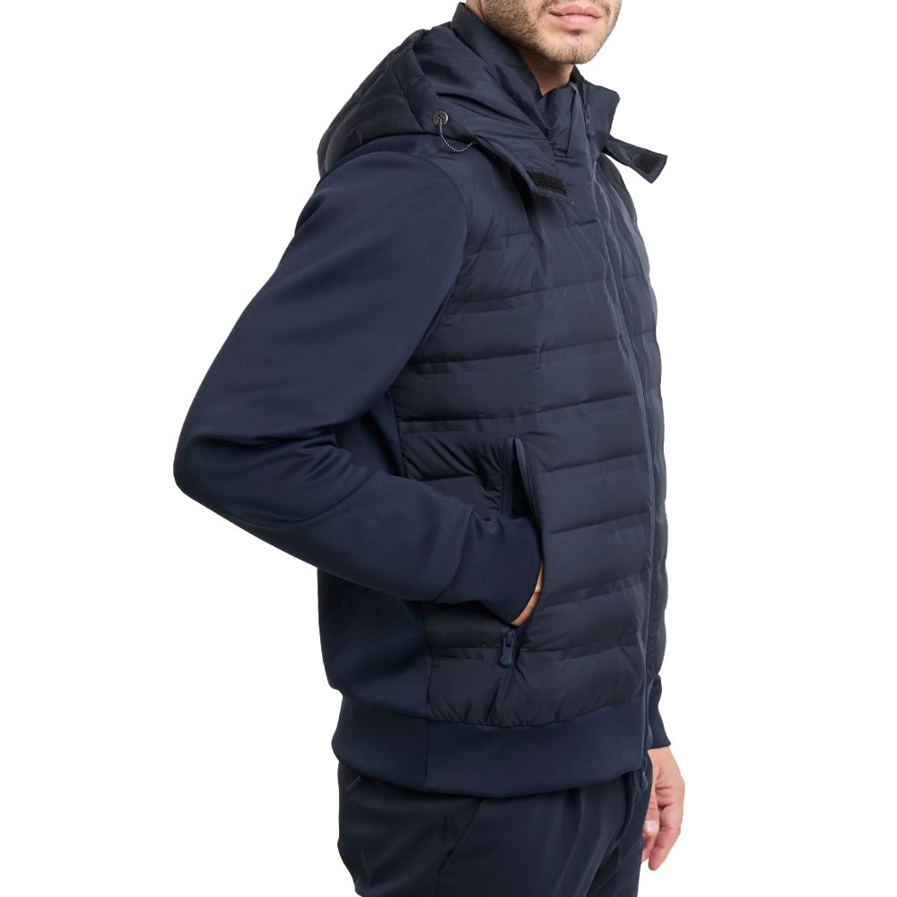 Blue Polyester Jacket - ventzia