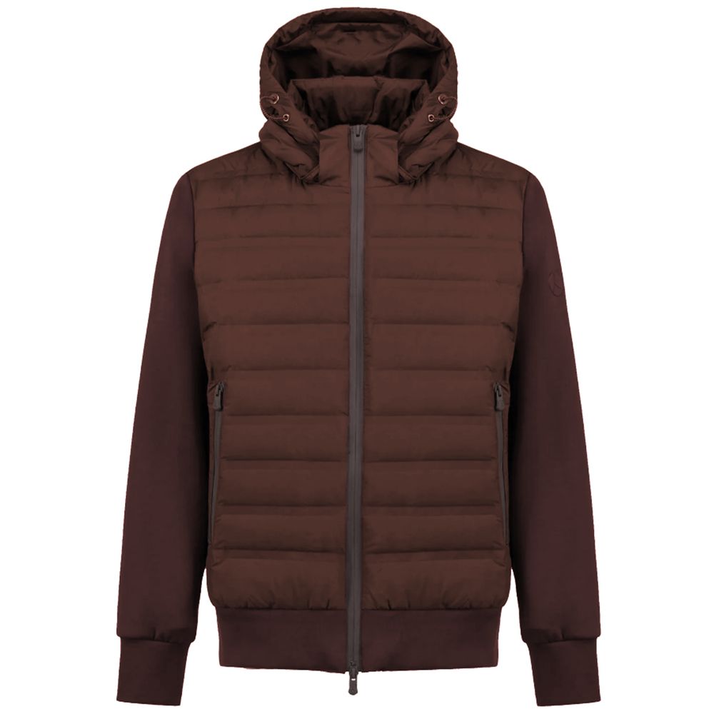 Brown Polyester Jacket - ventzia