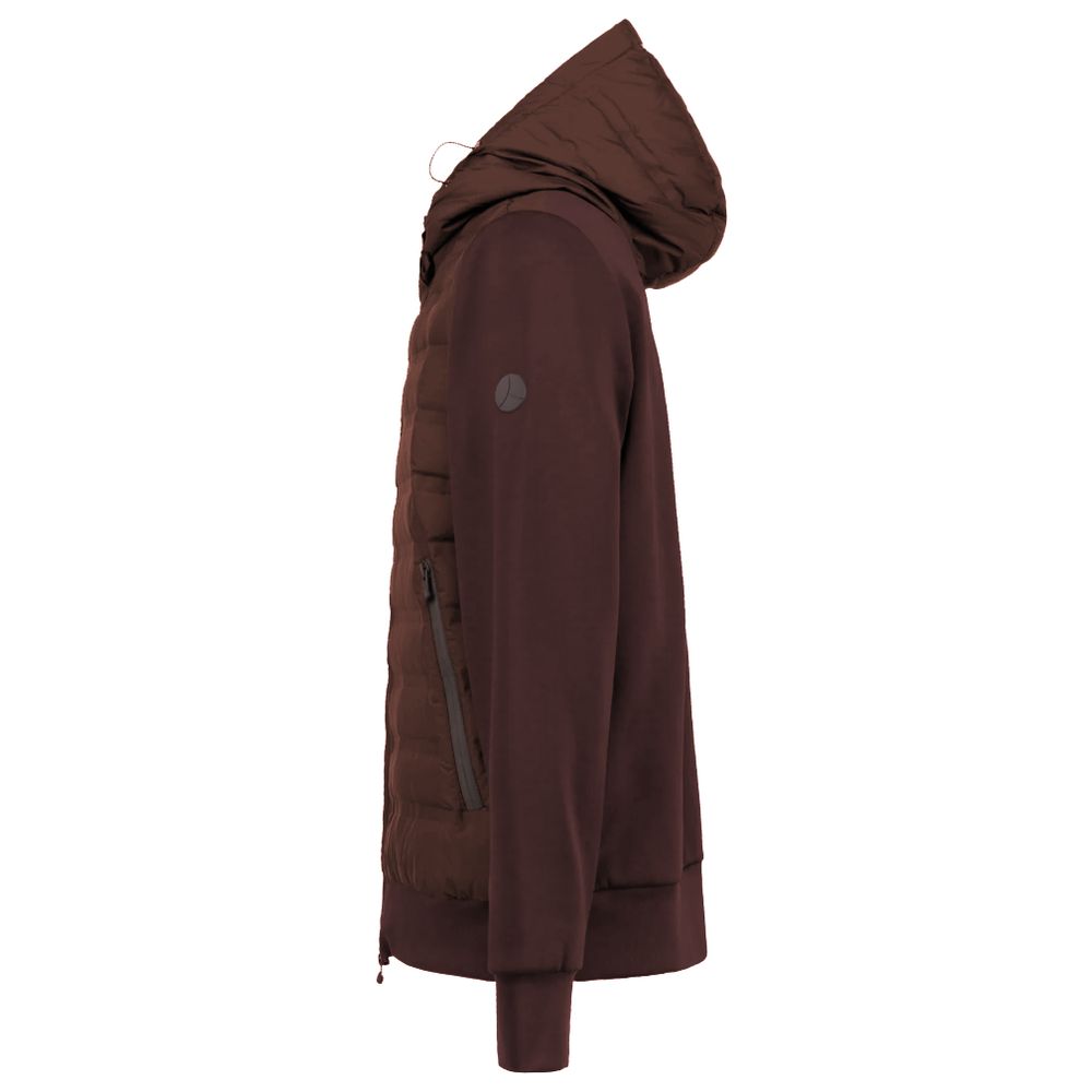 Brown Polyester Jacket - ventzia