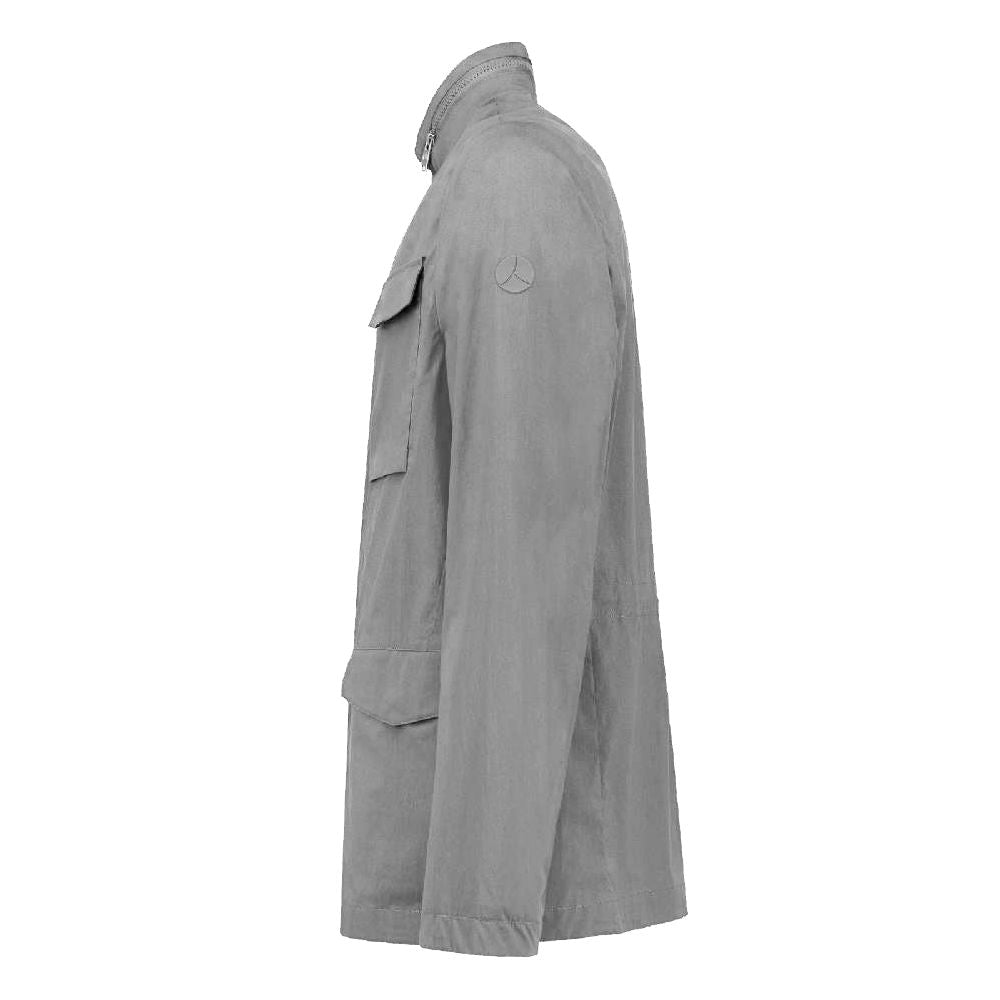 Gray Cotton Jacket - ventzia