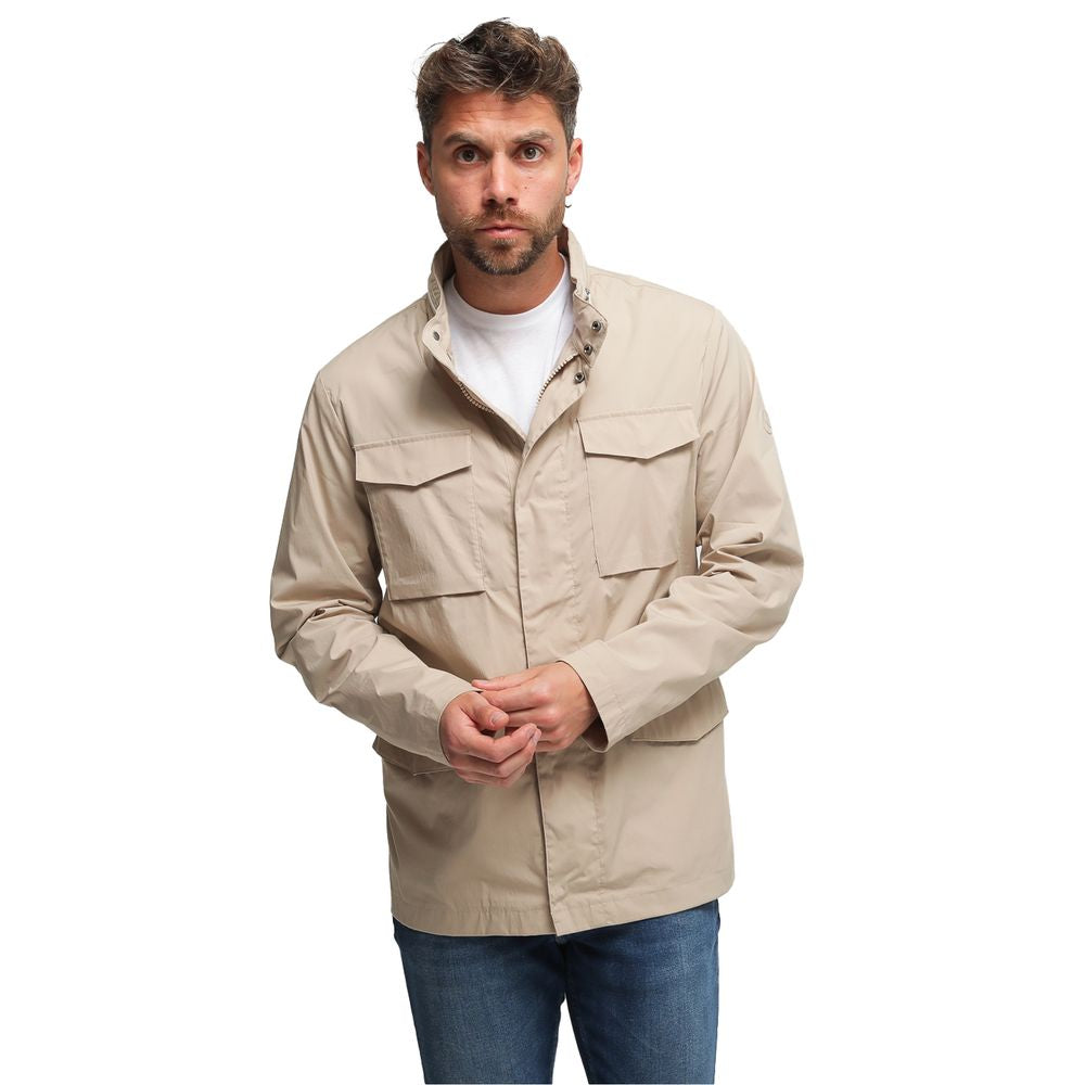 Beige Cotton Jacket - ventzia