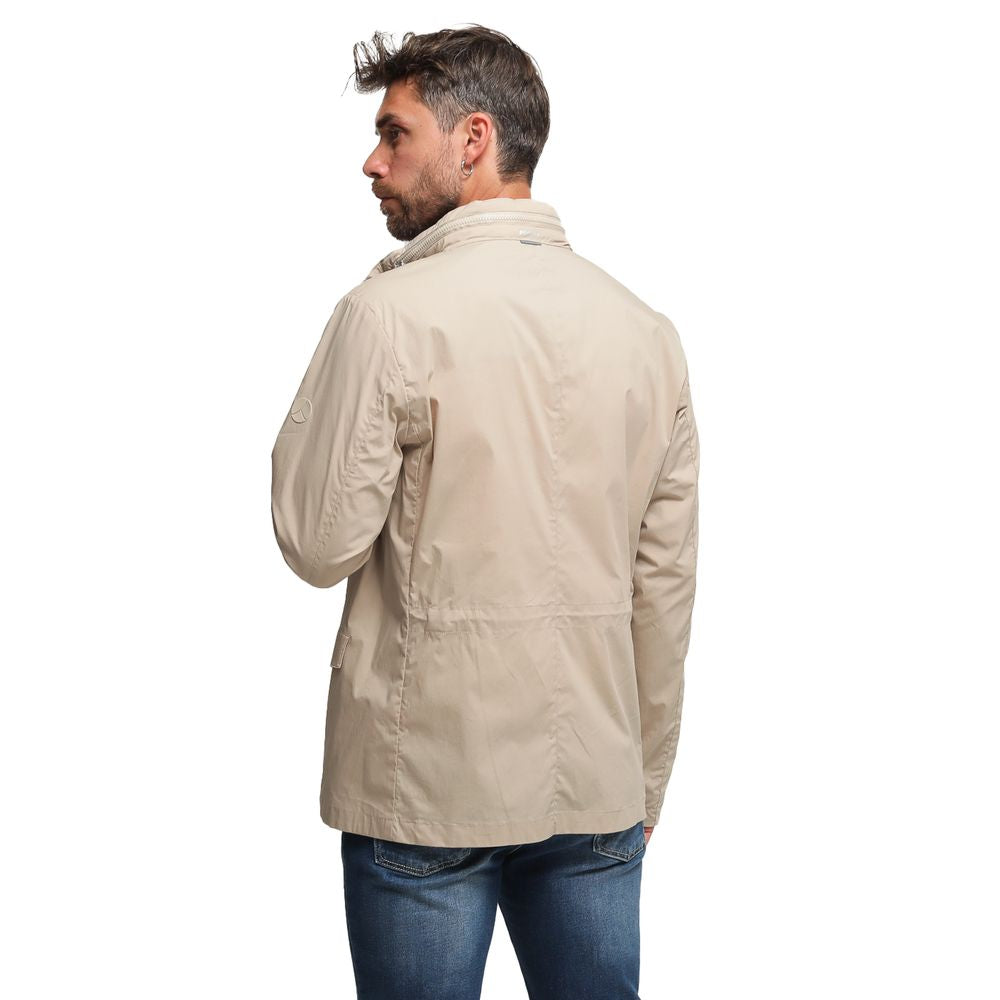 Beige Cotton Jacket - ventzia