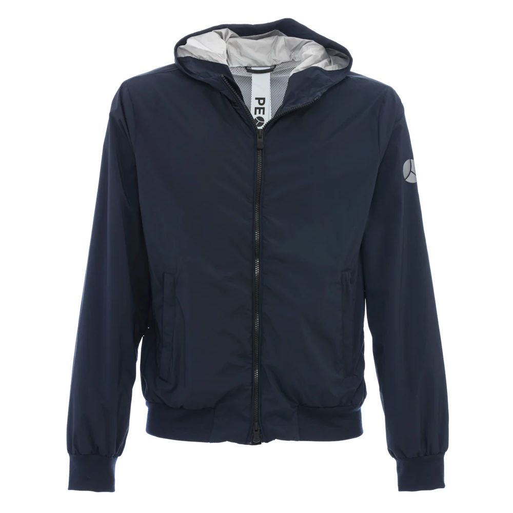 Blue Polyester Jacket - ventzia