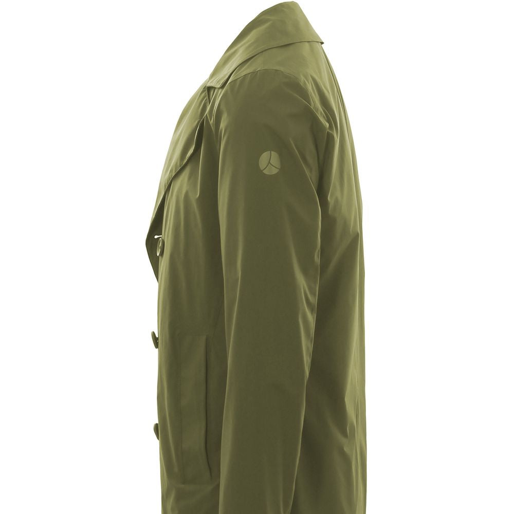 Green Recycled Polyester Men Jacket - ventzia