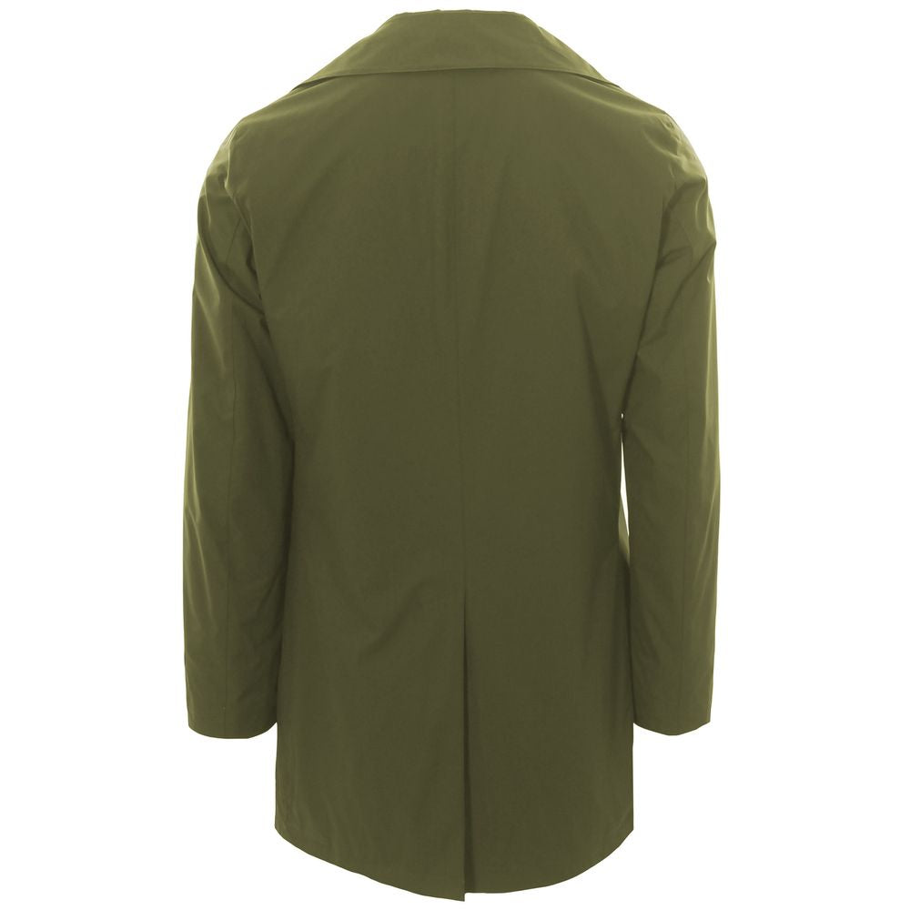 Green Recycled Polyester Men Jacket - ventzia