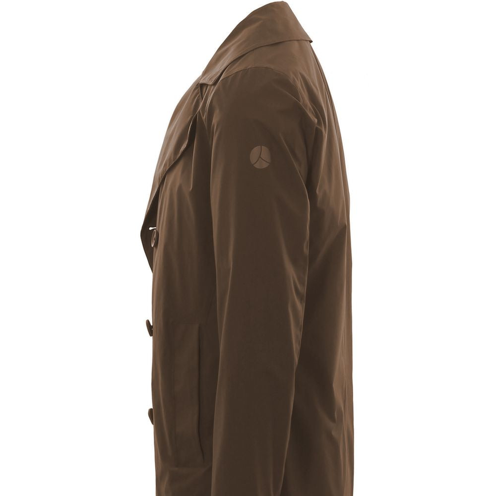 Brown Recycled Polyester Men Jacket - ventzia