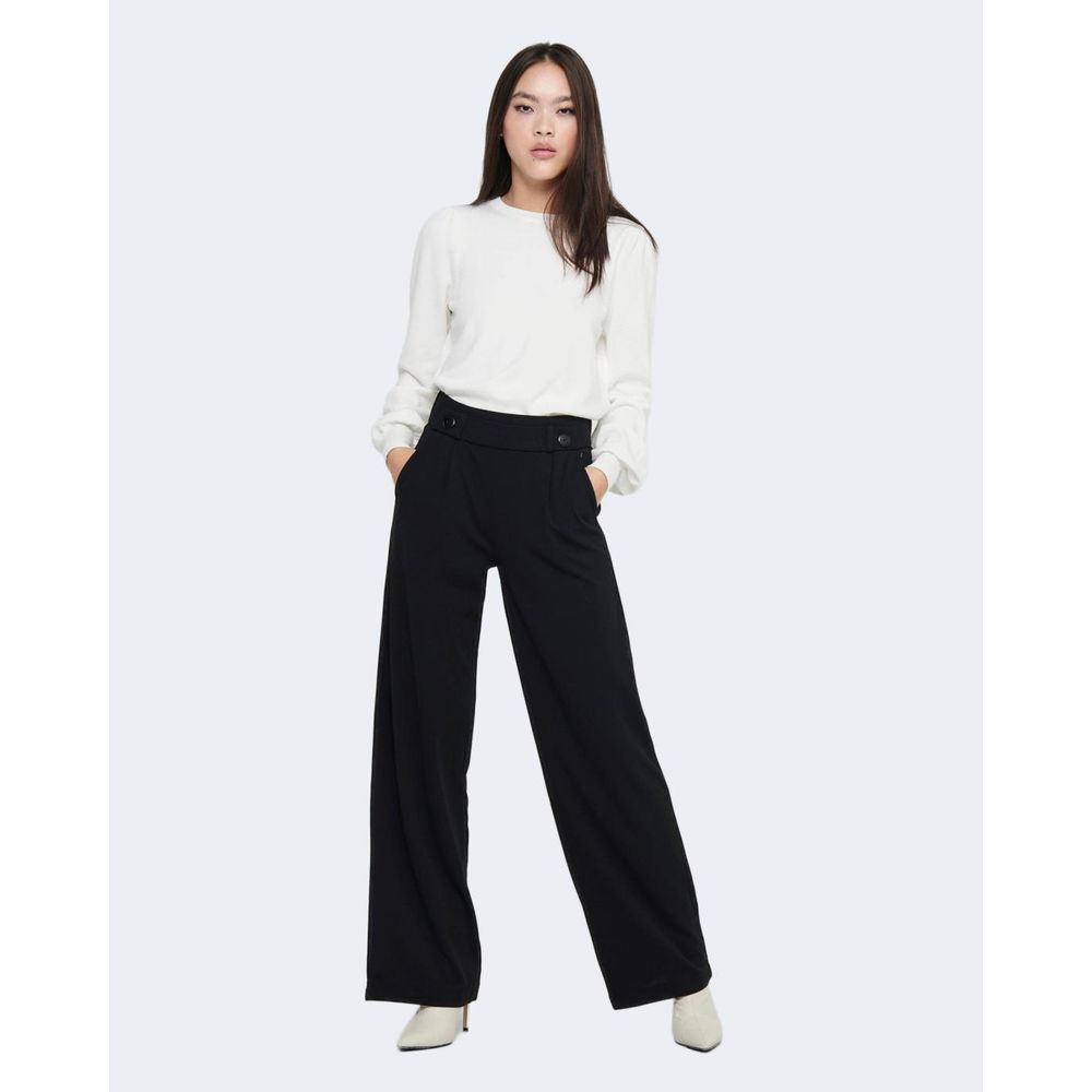 Black Polyester Pant - ventzia