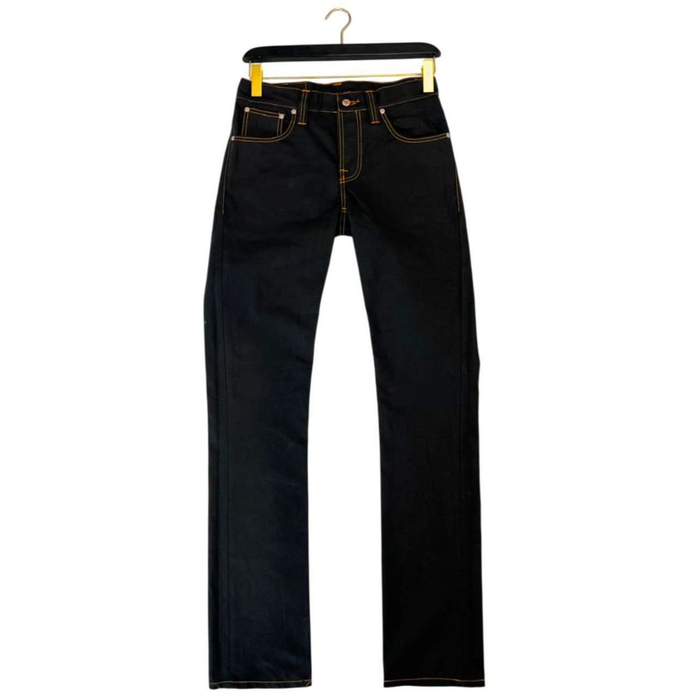 Black Cotton Men's Coated Jean