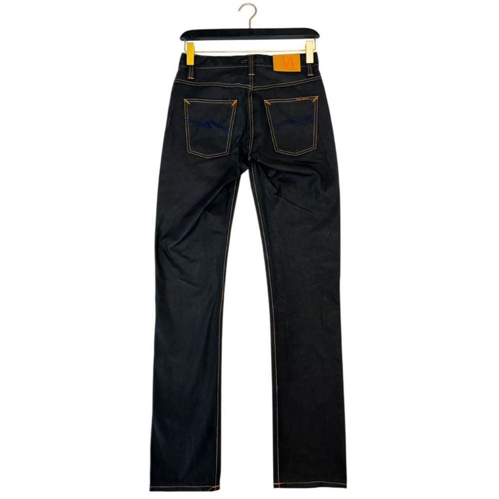 Black Cotton Men's Coated Jean