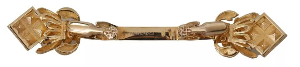 Gold Plated 925 Sterling Silver Crystal Collar Stop Brooch - ventzia
