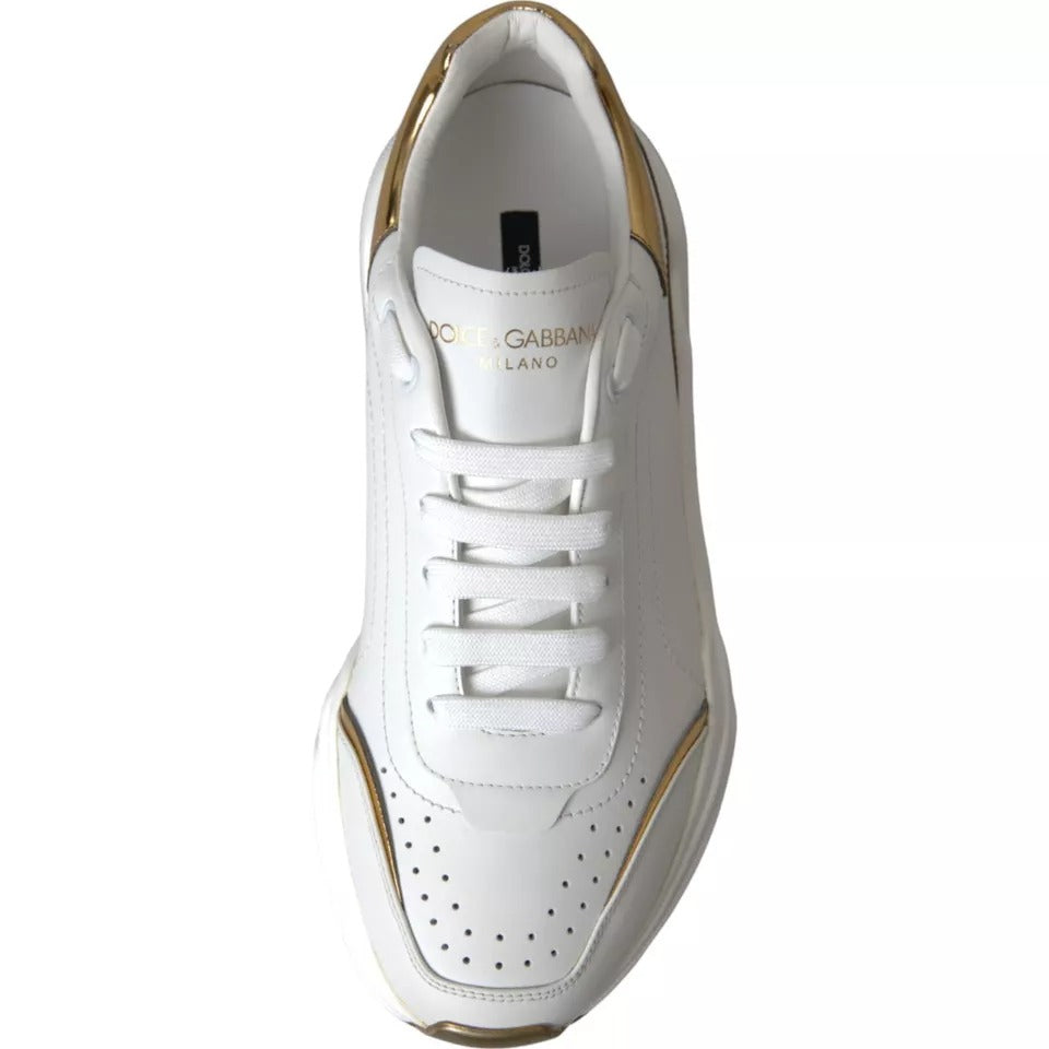 White Gold DAYMASTER Leather Sneakers Men Shoes - ventzia