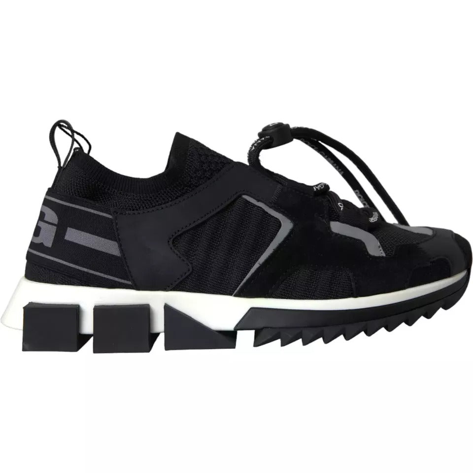 Black White Logo Sorrento Mens Sneakers Shoes - ventzia