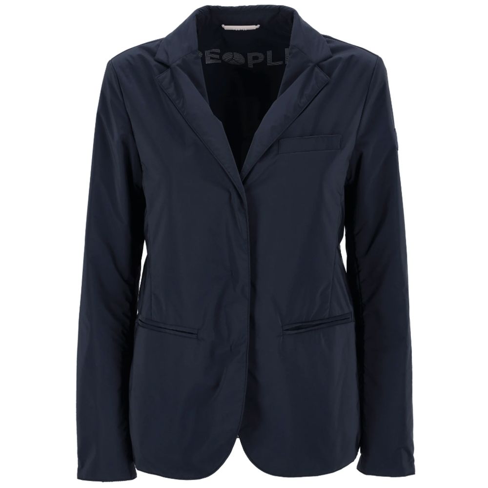 Blue Polyester Jackets & Coat - ventzia