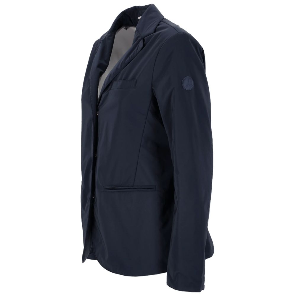 Blue Polyester Jackets & Coat - ventzia