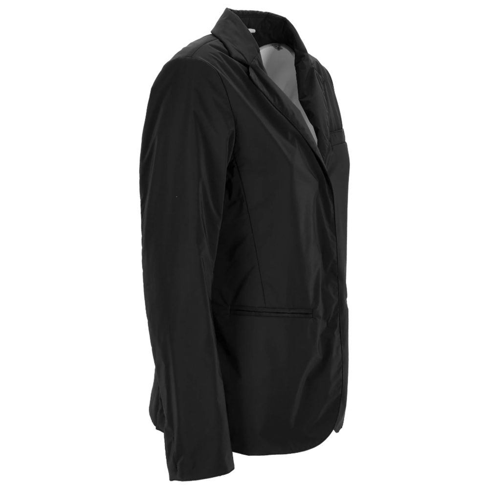 Black Polyester Jackets & Coat - ventzia