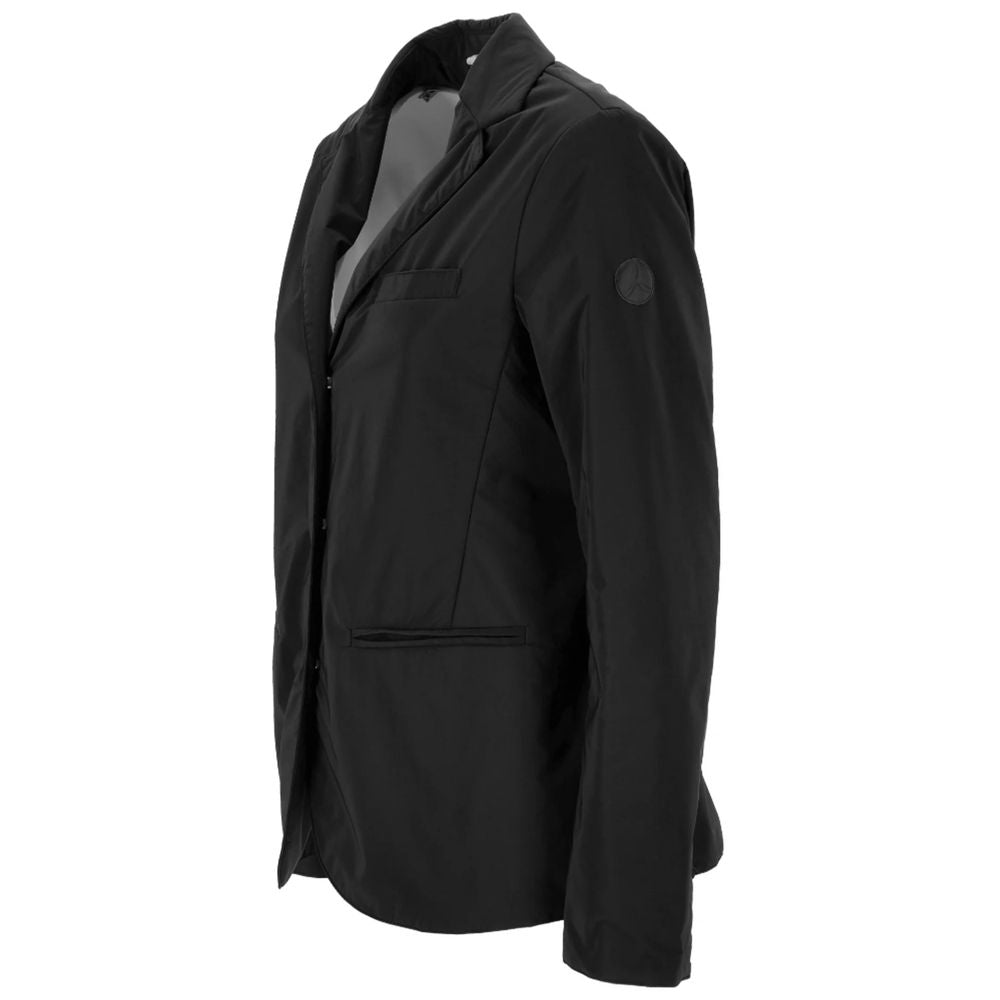 Black Polyester Jackets & Coat - ventzia