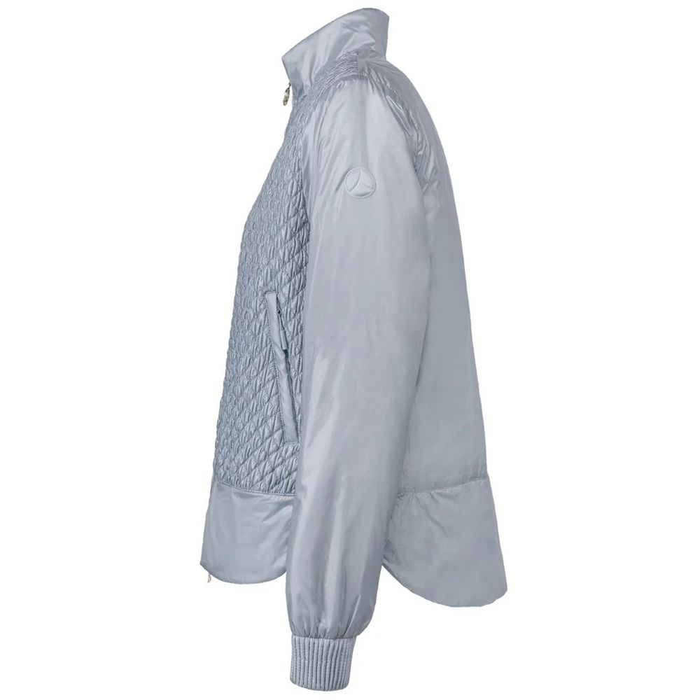 Light Blue Nylon Women Jacket - ventzia
