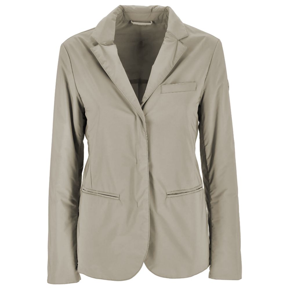 Beige Polyester Jackets & Coat - ventzia