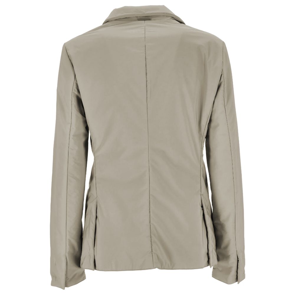 Beige Polyester Jackets & Coat - ventzia