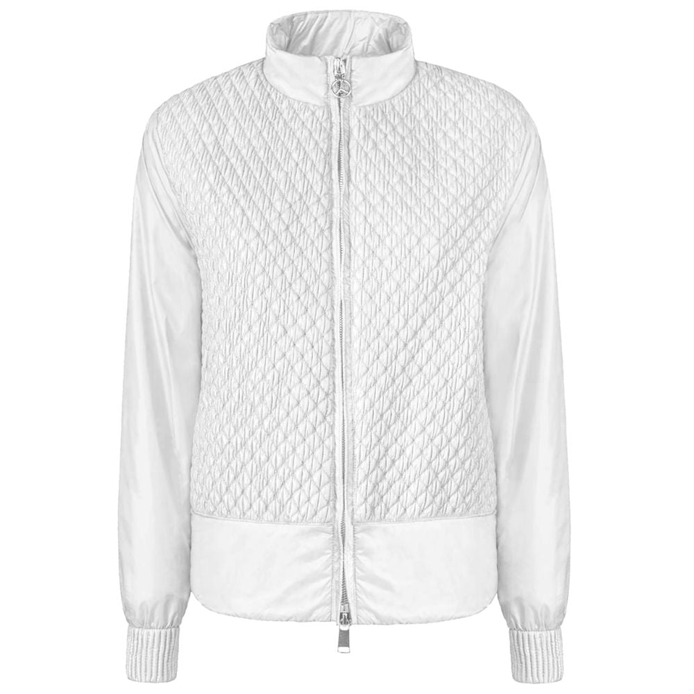 White Nylon Jackets & Coat - ventzia