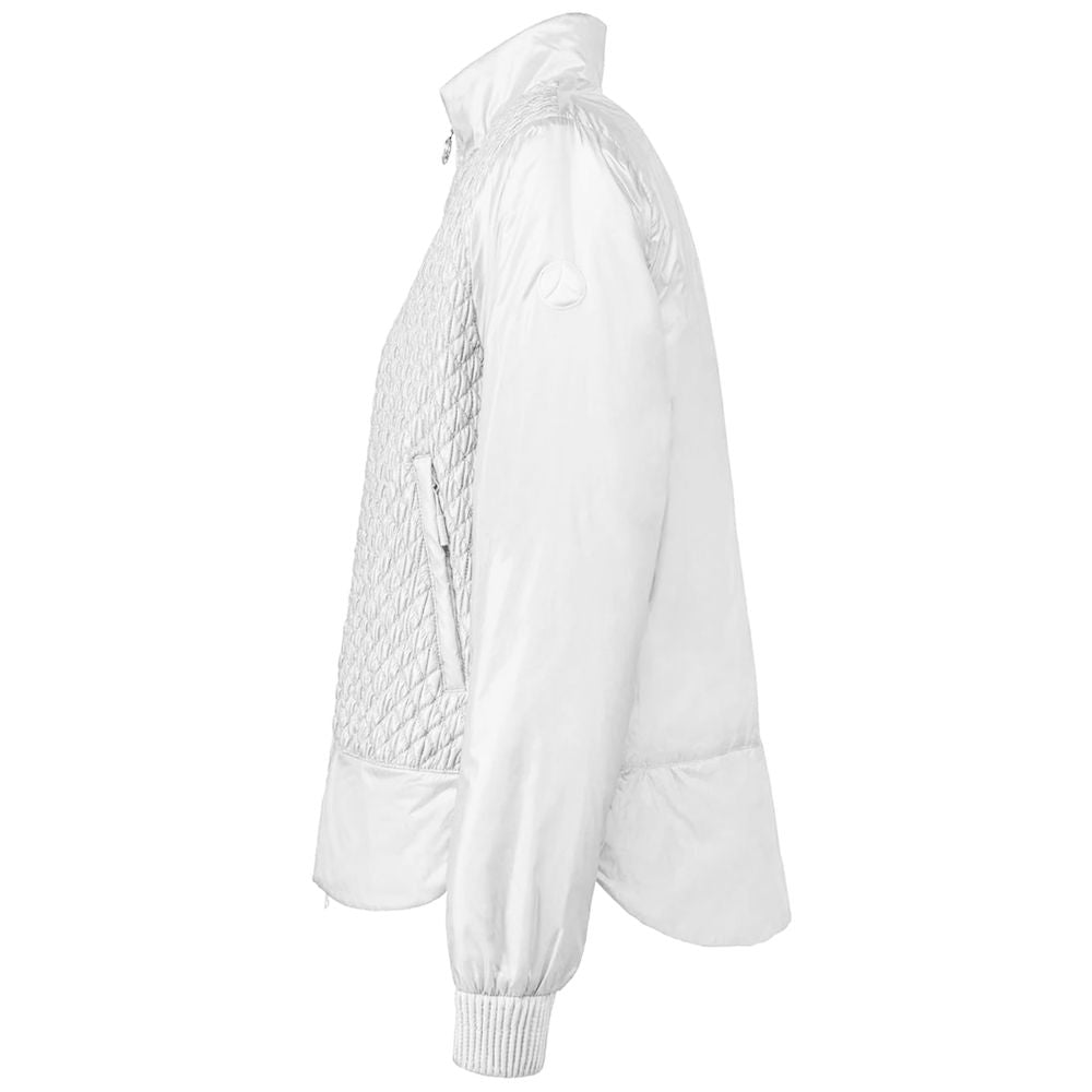 White Nylon Jackets & Coat - ventzia