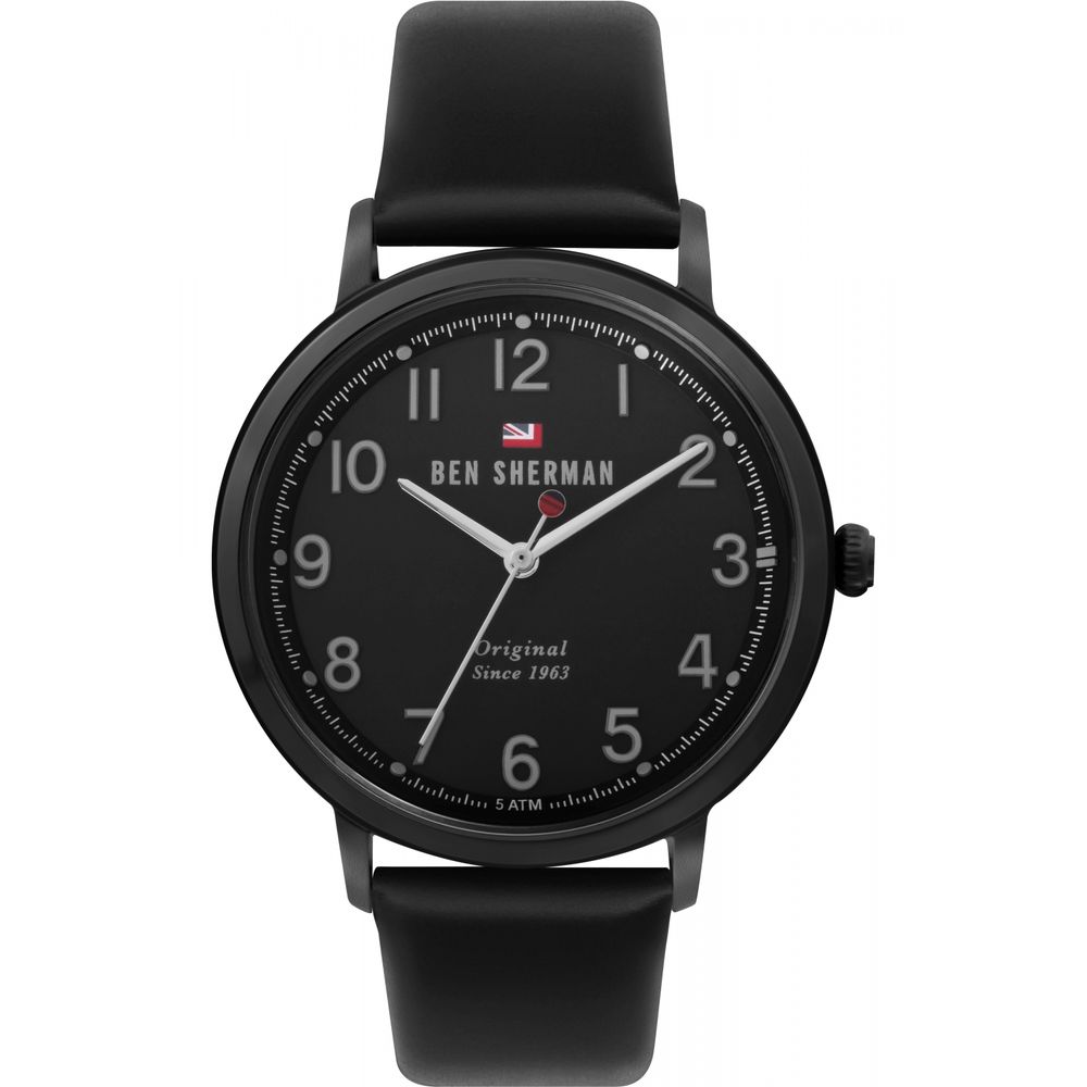 Black Leather Watch - ventzia